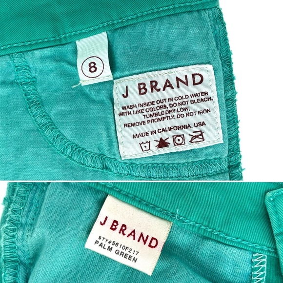 J Brand Corduroy Skinny Jeans Girl’s Size 8 Palm Green Pants Cords New NWT - Picture 4 of 6